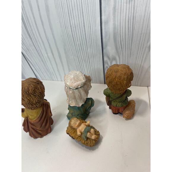 Vtg Nativity Set 12 Pcs Set Christmas Kids Nativity READ - Picture 9 of 11
